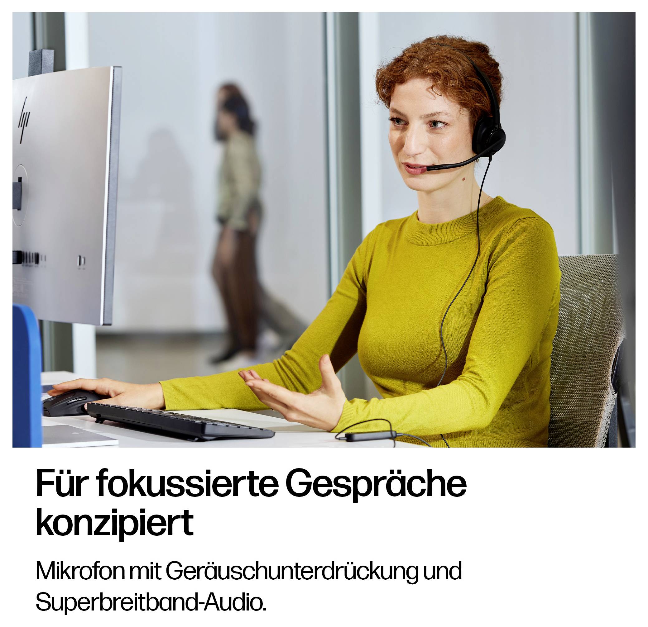 HP Poly Mission 415 USB Wired Headset On Ear Headset Schwarz-5