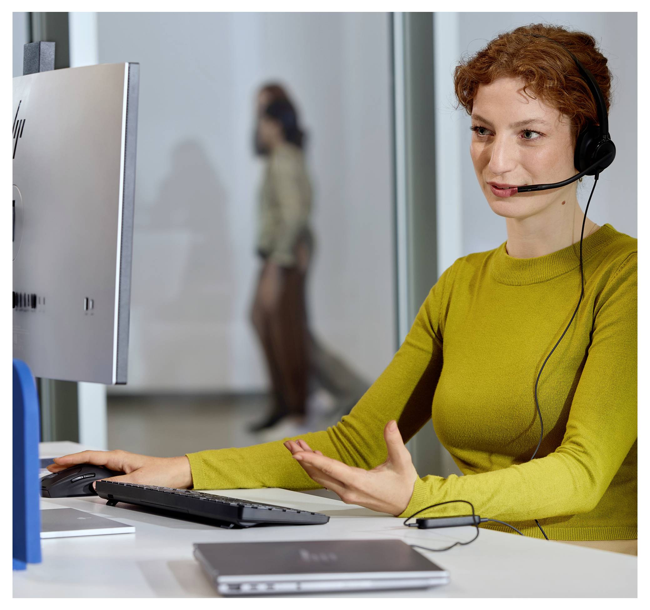 HP Poly Mission 415 USB Wired Headset On Ear Headset Schwarz-9