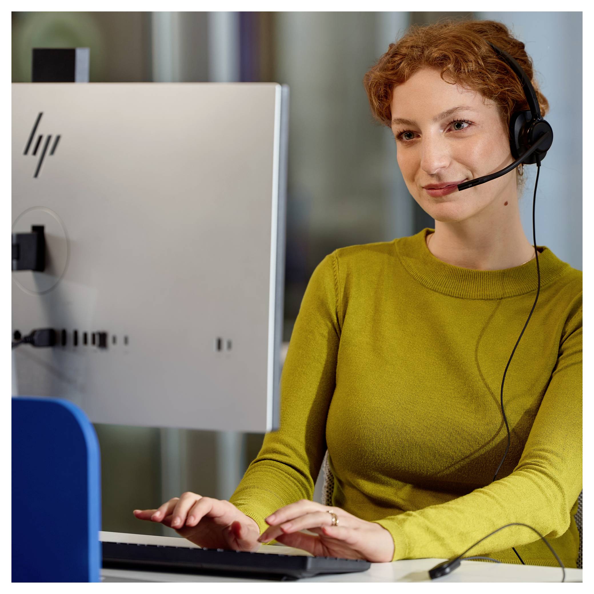 HP Poly Mission 415 USB Wired Headset On Ear Headset Schwarz-10