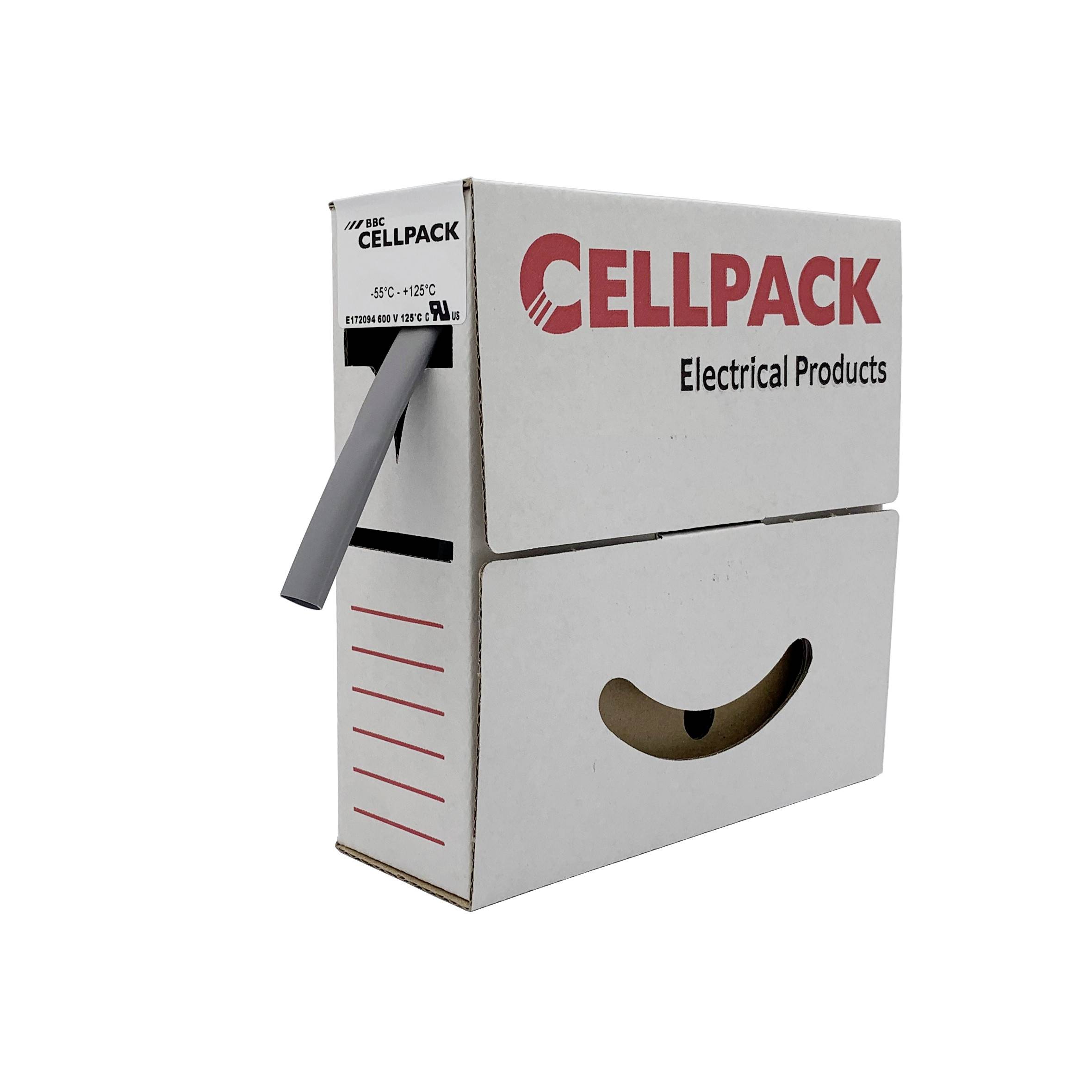 CellPack 144433 Schrumpfschlauch ohne Kleber Grau 4.8 mm 2.4 mm Schrumpfrate:2:1 10 m-0