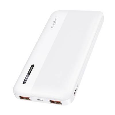 LogiLink PA0372W Powerbank 10000 mAh Fast Charge Li-Ion Weiß Statusanzeige-0