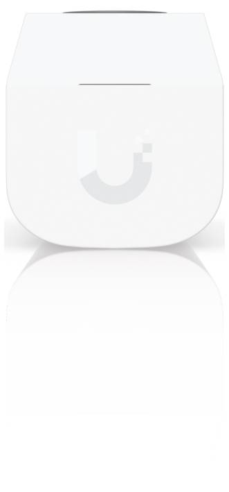 Nahaufnahme eines weißen Apple AirPods Ladeetuis mit dem schwachen vorderen Statuslicht und der sichtbaren Deckelnaht.