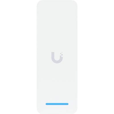 Ein leerer weißer Smartphone-Bildschirm mit einem schwach zentrierten „U"-Logo und einer blauen Ladebalken in der Nähe des unteren Randes.