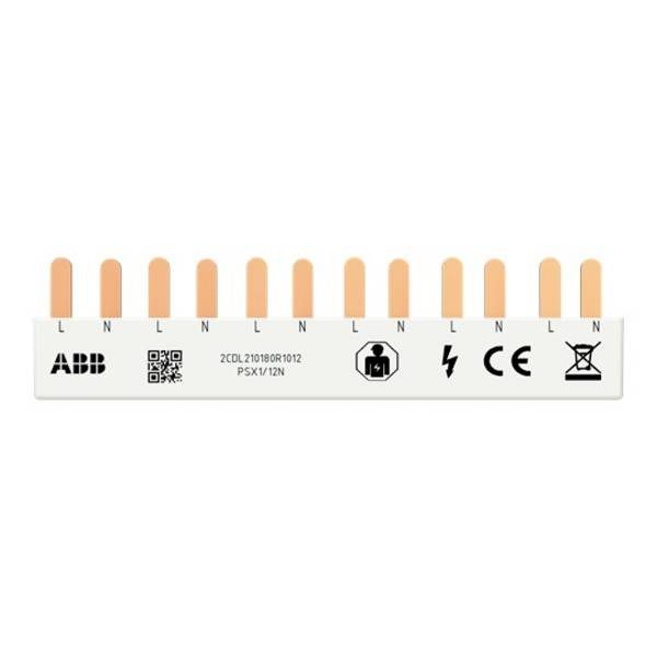 ABB 2CDL210180R1012 Phasenschiene FlexLine 1P+N, 12Pins, 6 TE PSX1/12N Phasenschiene Grau 10 mm² 63 A 1 St.