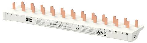 ABB 2CDL230331R1012 Phasenschiene 3Ph, 24Pins 10qmm PSc 3/24/10 N Phasenschiene 10 mm² 63 A 1 St.-1