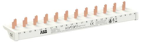 ABB 2CDL230331R1012 Phasenschiene 3Ph, 24Pins 10qmm PSc 3/24/10 N Phasenschiene 10 mm² 63 A 1 St.-2
