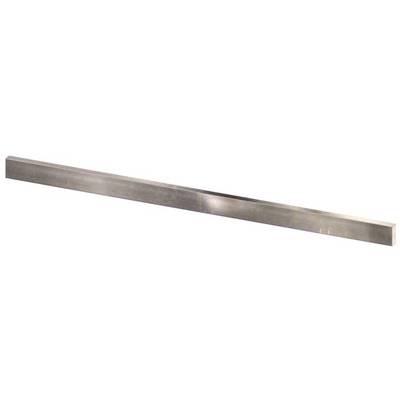Ein langer rechteckiger Metallbalken, silbergrau und leicht reflektierend, diagonal auf weißem Hintergrund dargestellt.