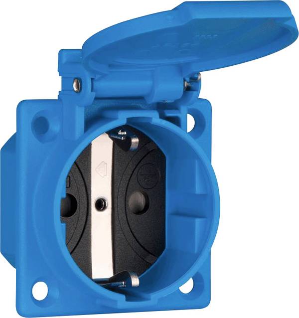 ABL Sursum 1662050  Einbau-Steckdose  mit Deckel IP54 Blau