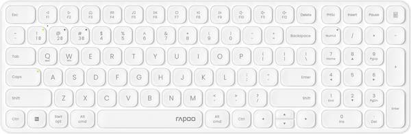 Rapoo E9310M Kabellos, Bluetooth® Tastatur Deutsch, QWERTZ Weiß