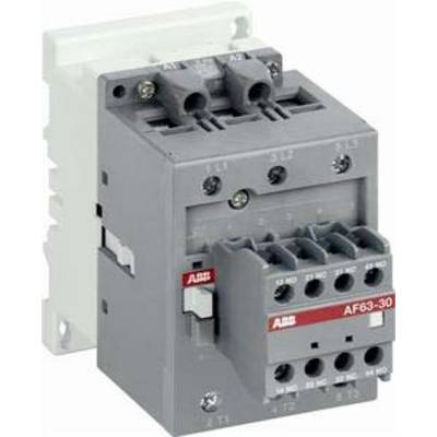 Grauer ABB-Elektroschalter mit mehreren Schraubklemmen, gezeigt vor weißem Hintergrund.