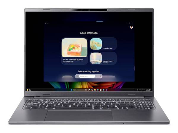 Acer Notebook   40.6 cm (16 Zoll) WUXGA  226V 16 GB RAM  512 GB SSD Deutsch, QWERTZ Intel Intel Arc Graphics     Grau  NX.JP1EG.00U