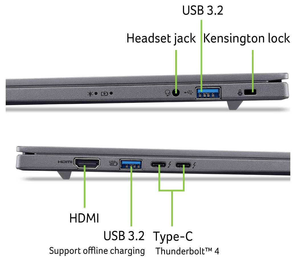 Acer Notebook 2.5 cm (1 Zoll) Deutsch, QWERTZ NX.JY4EG.00X-1