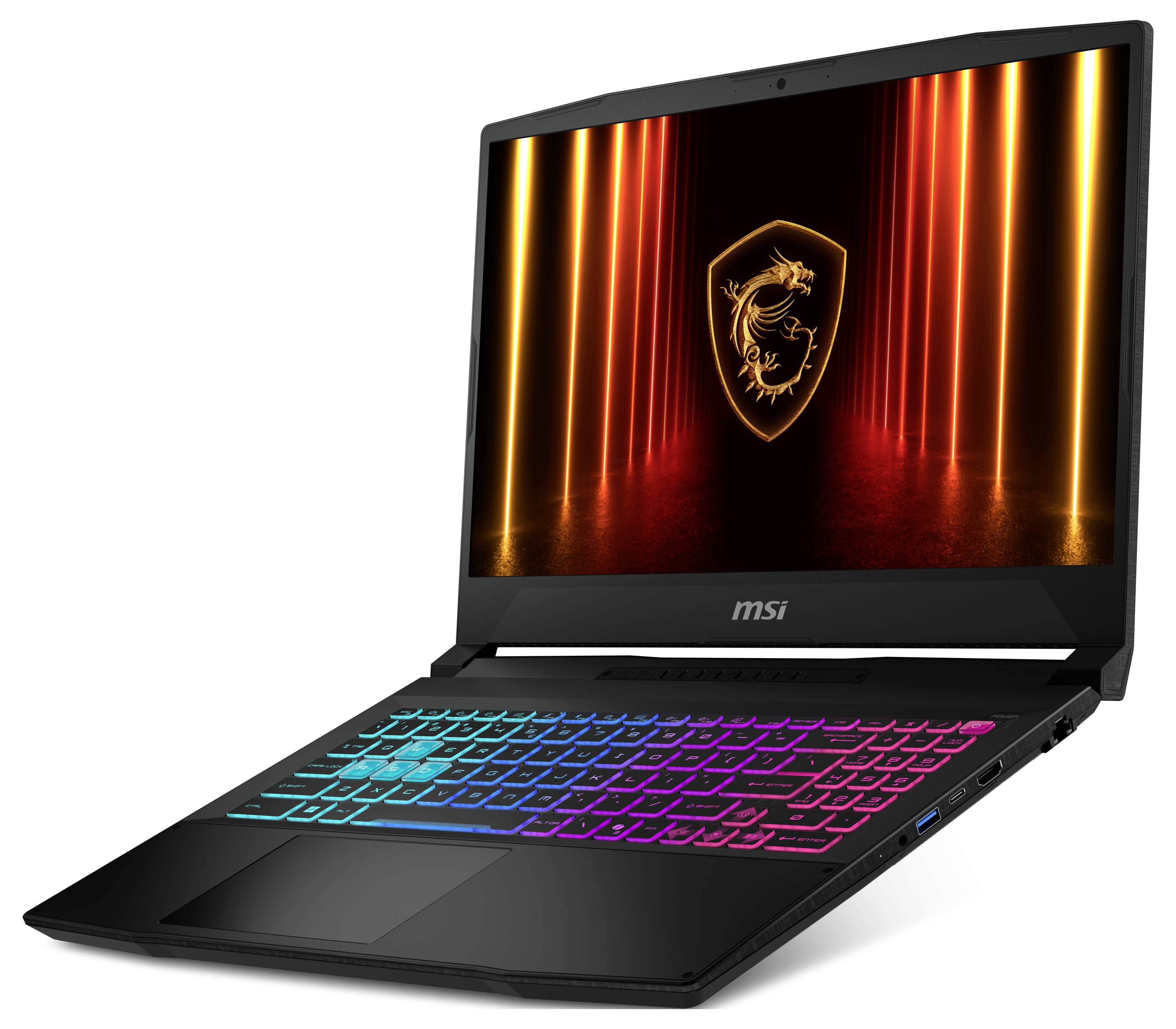 MSI Gaming Notebook 39.6 cm (15.6 Zoll) Full HD Intel® Core™ i7 i7-14650HX 8 GB RAM 512 GB SSD Deutsch, QWERTZ Intel Int-7