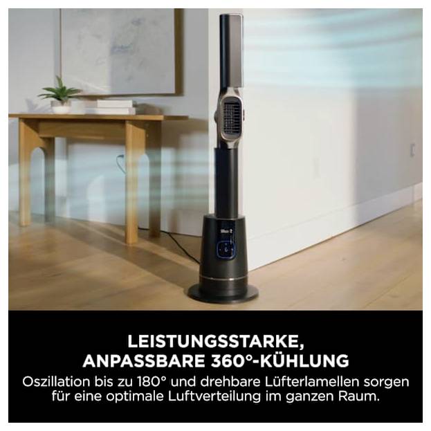 Shark Shark TH200EU Turboblade Standventilator 2200 W Anthrazit, Gold Oszillierend, mit Fernbedienung, mit Heizfunktion-2