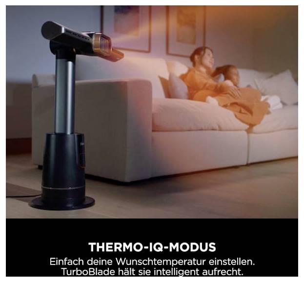 Shark Shark TH200EU Turboblade Standventilator 2200 W Anthrazit, Gold Oszillierend, mit Fernbedienung, mit Heizfunktion-5