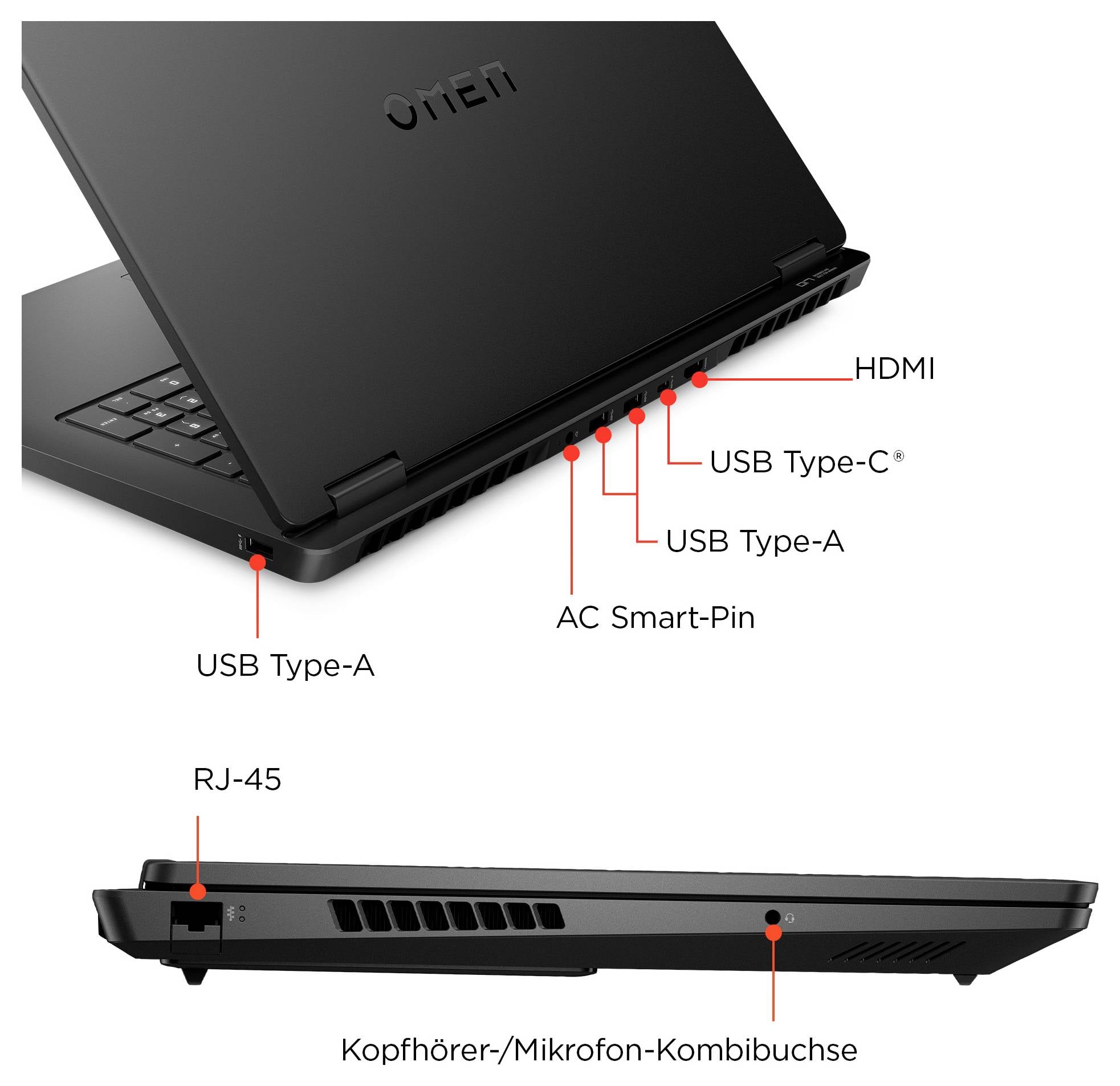 HP Gaming Notebook 43.9 cm (17.3 Zoll) AMD Ryzen AI 7 350 8 GB RAM 1 TB SSD Deutsch, QWERTZ NVIDIA GeForce RTX 5070 GDDR-4