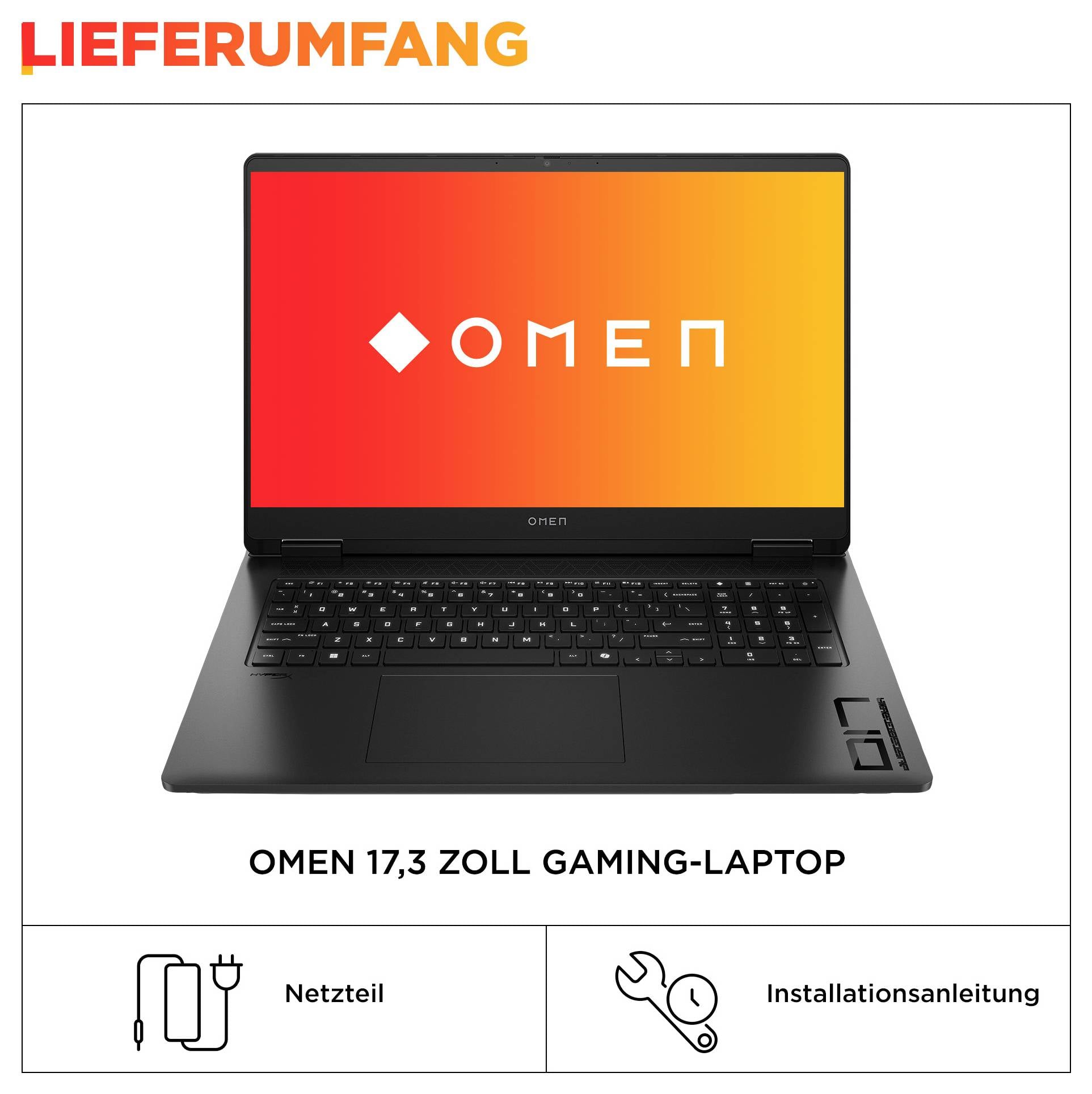HP Gaming Notebook 43.9 cm (17.3 Zoll) AMD Ryzen AI 7 350 8 GB RAM 1 TB SSD Deutsch, QWERTZ NVIDIA GeForce RTX 5070 GDDR-5