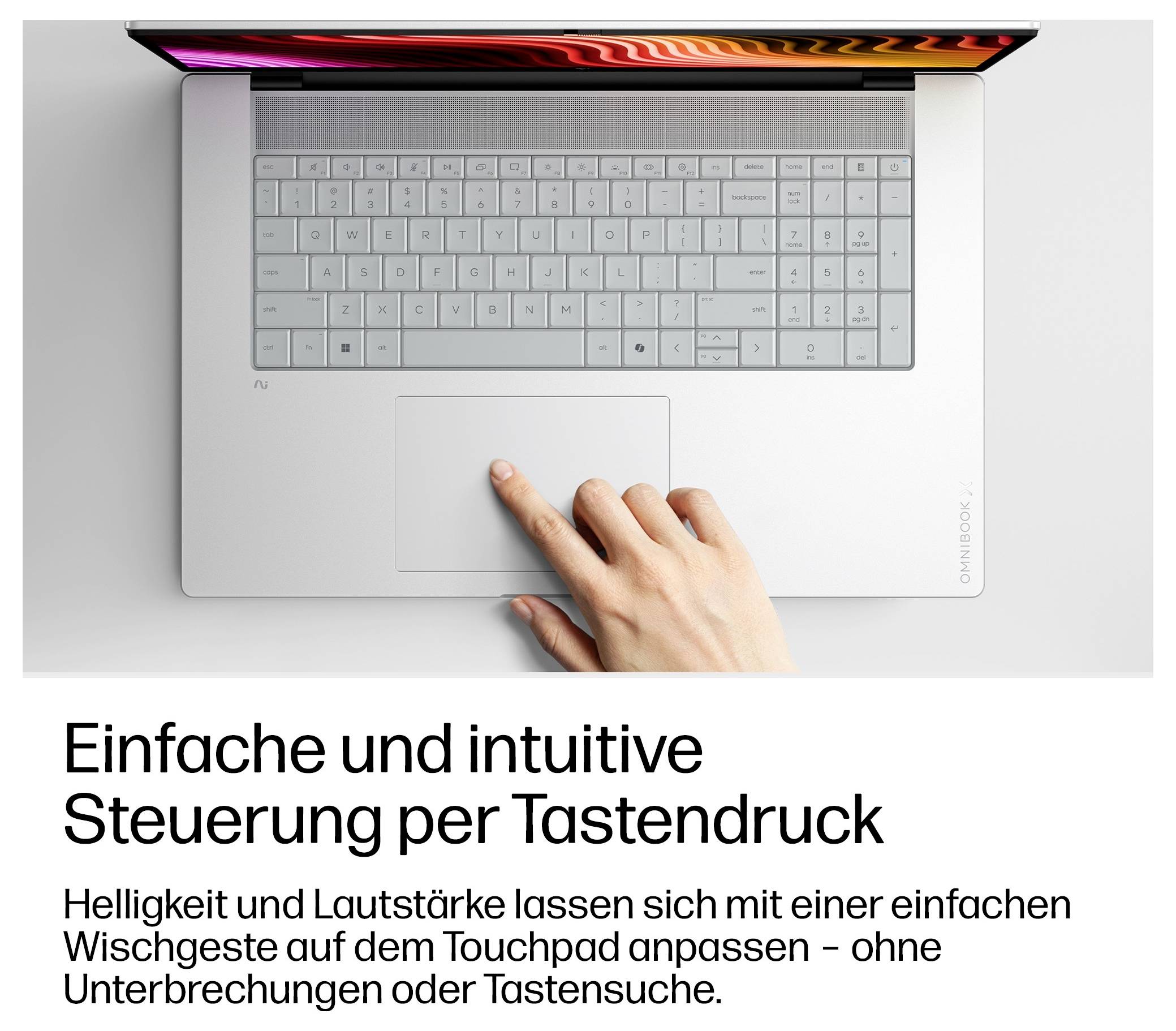 HP Notebook 43.9 cm (17.3 Zoll) Full HD 16 GB RAM 1 TB SSD Deutsch, QWERTZ Intel Intel-Grafik Silber DH9F4EA-46