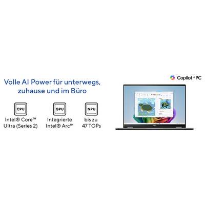 Asus Notebook 40.6 cm (16 Zoll) WUXGA 256V 16 GB RAM 512 GB SSD Deutsch, QWERTZ Intel Intel Arc Graphics Grau 90NB1511-M-13