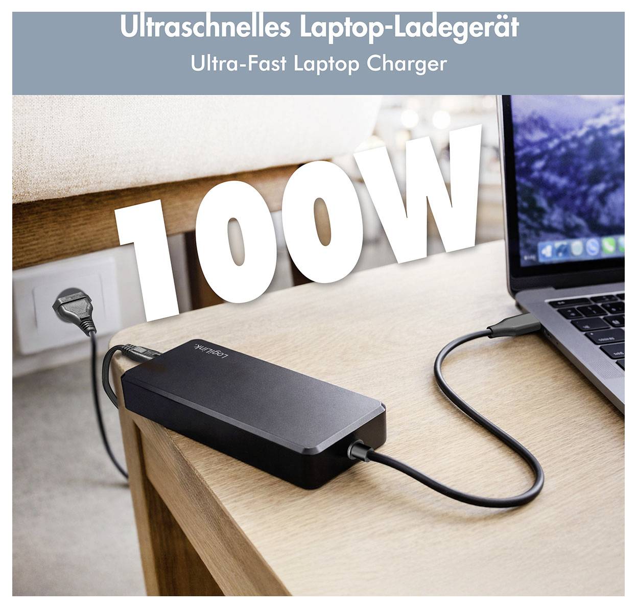 LogiLink PA0414 Notebook-Netzteil 20 V 5 A USB Power Delivery (USB-PD)-1