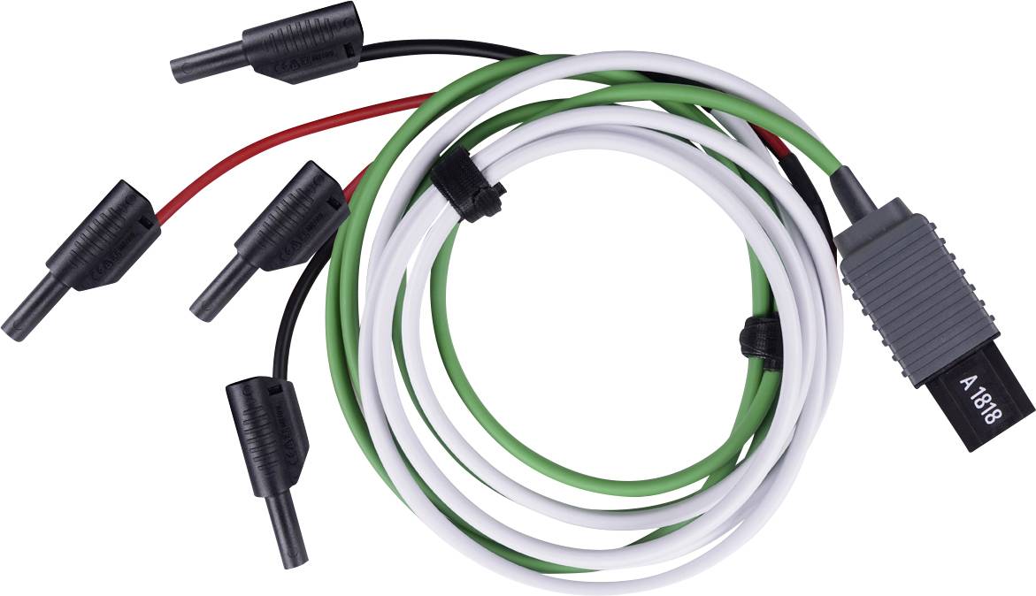 Aufgerolltes elektronisches Kabelbündel mit roten, schwarzen, grünen und weißen Leitern sowie mehreren Steckverbindern, von denen einer mit „A118" am rechten Ende gekennzeichnet ist.