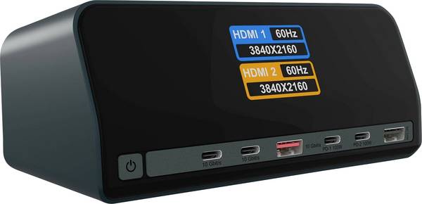 ICY BOX USB-C® Dockingstation  Heart Dock 2300   integriertes Display, USB-C® Power Delivery
