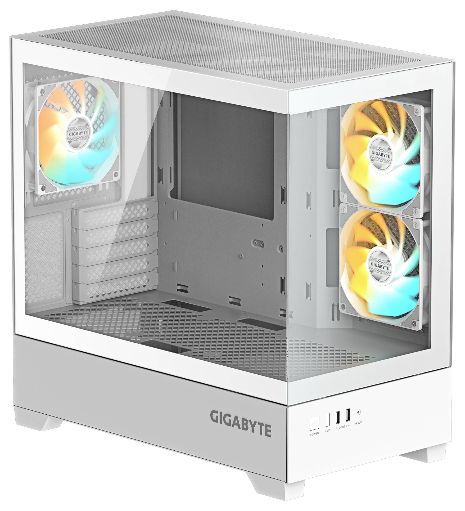Gigabyte C201 Panoramic ICE Midi-Tower PC-Gehäuse Weiß-1