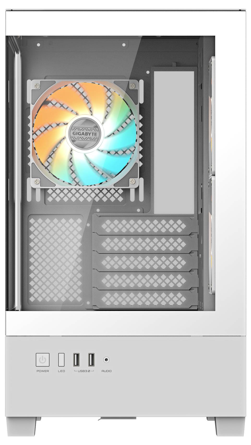 Gigabyte C201 Panoramic ICE Midi-Tower PC-Gehäuse Weiß-2
