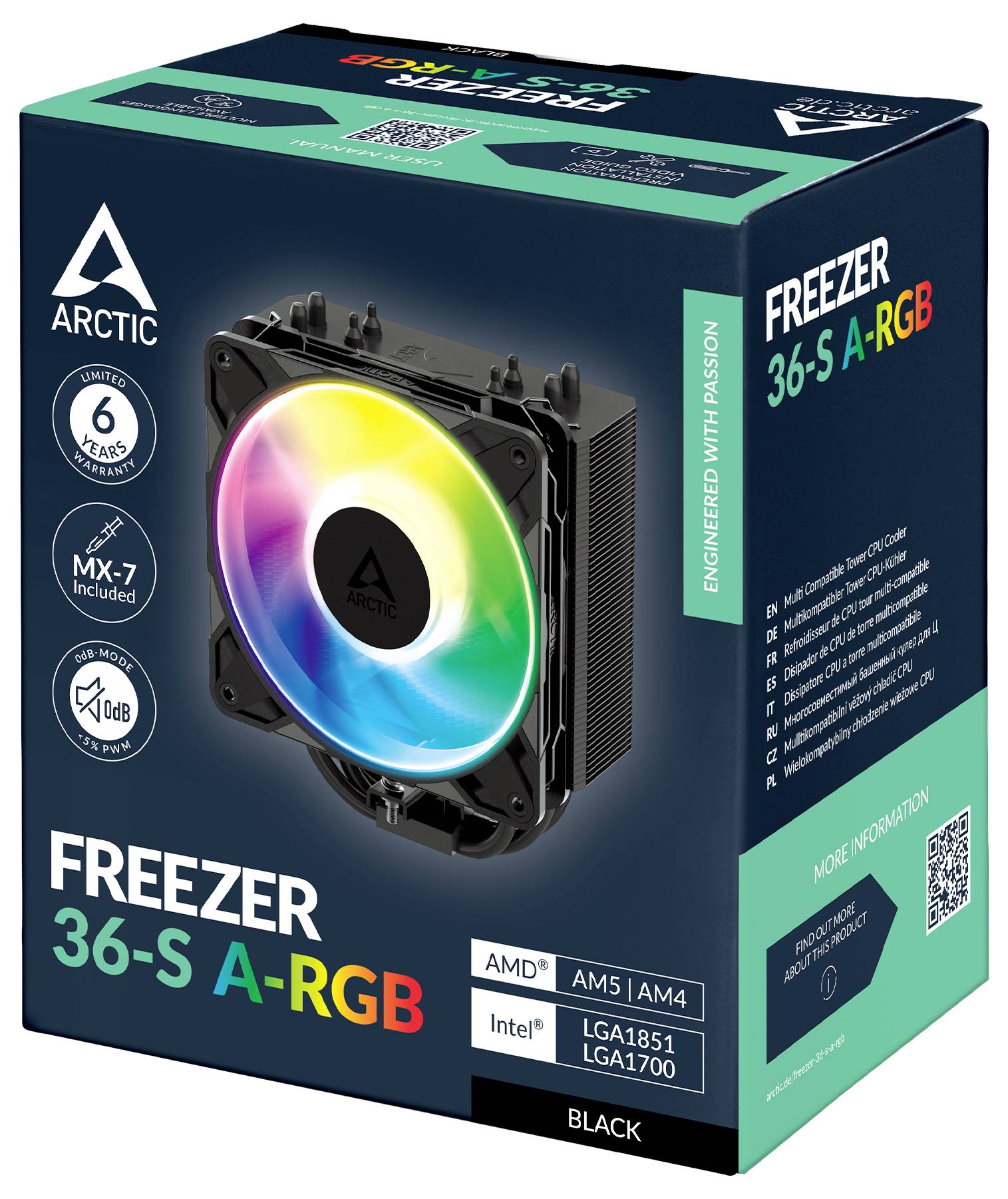 Arctic ARCTIC Kühler Freezer 36-S A-RGB (Black) Chipsatz-Kühler mit Lüfter-8