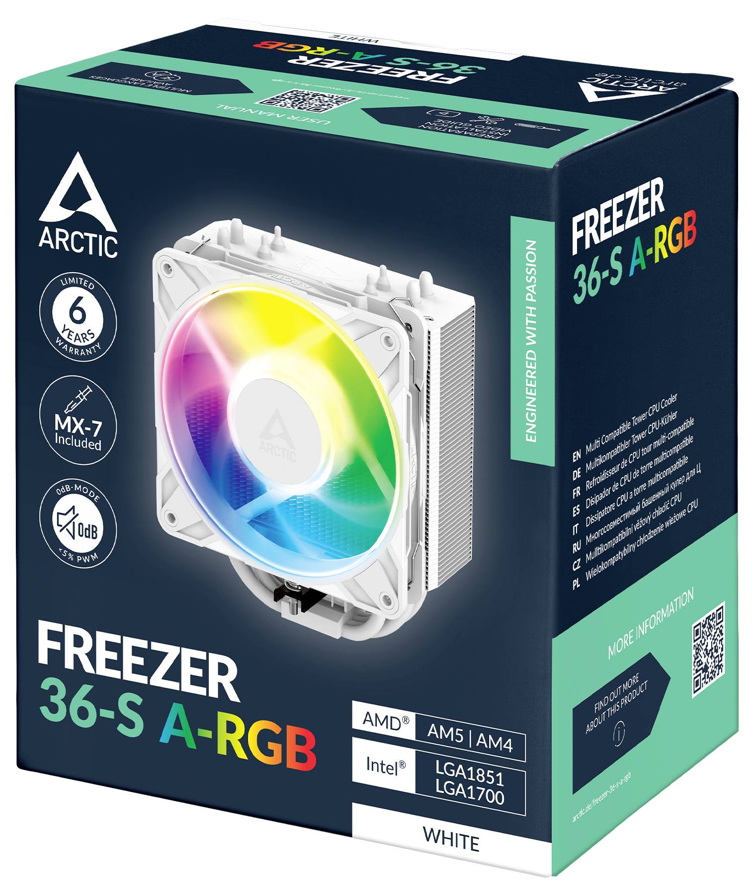 Arctic ARCTIC Kühler Freezer 36-S A-RGB (White) Chipsatz-Kühler mit Lüfter-8