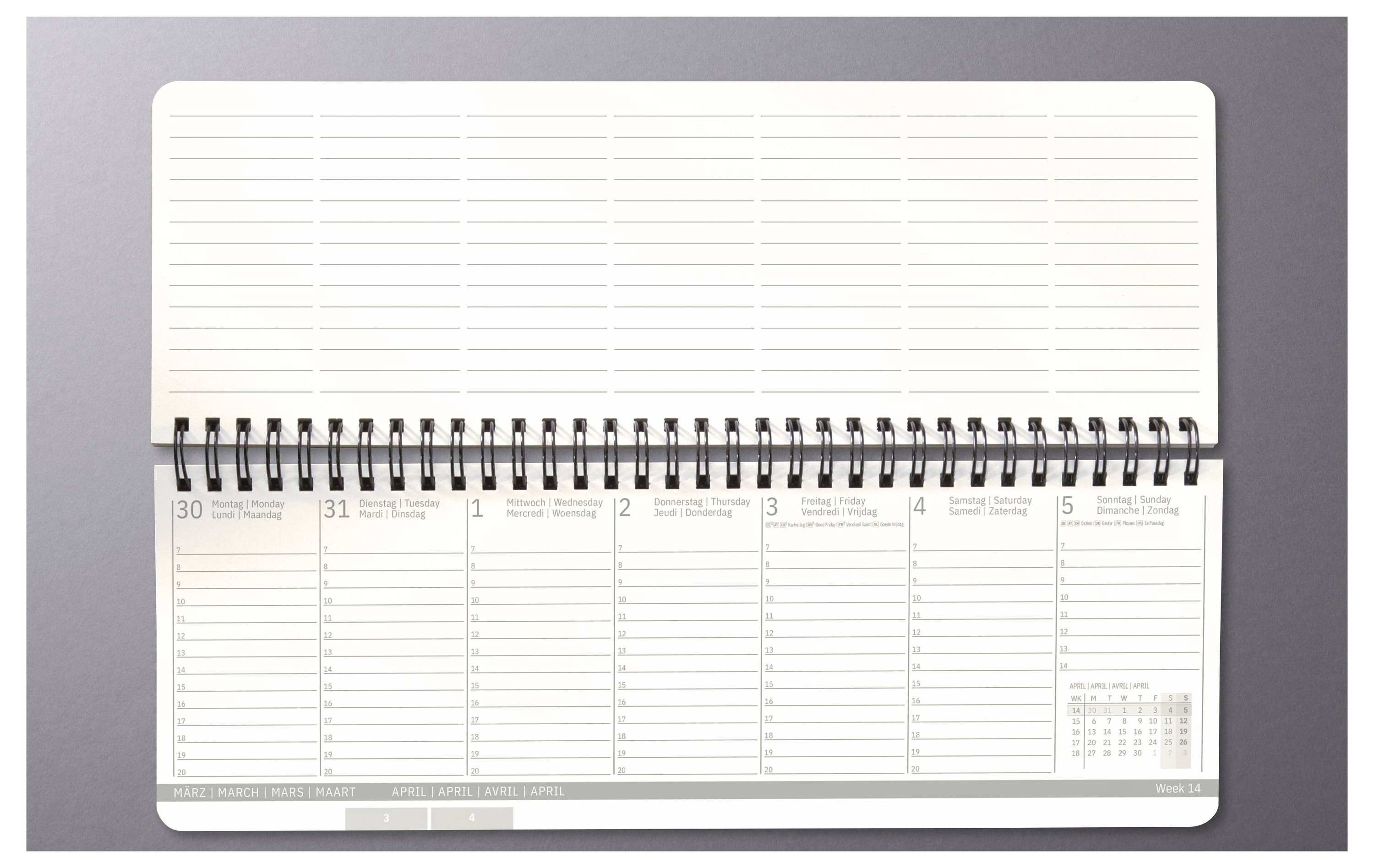 Sigel C2780 Tischkalender Conceptum 2027 Hardcover large Schwarz 132 Seiten 1 St.-1