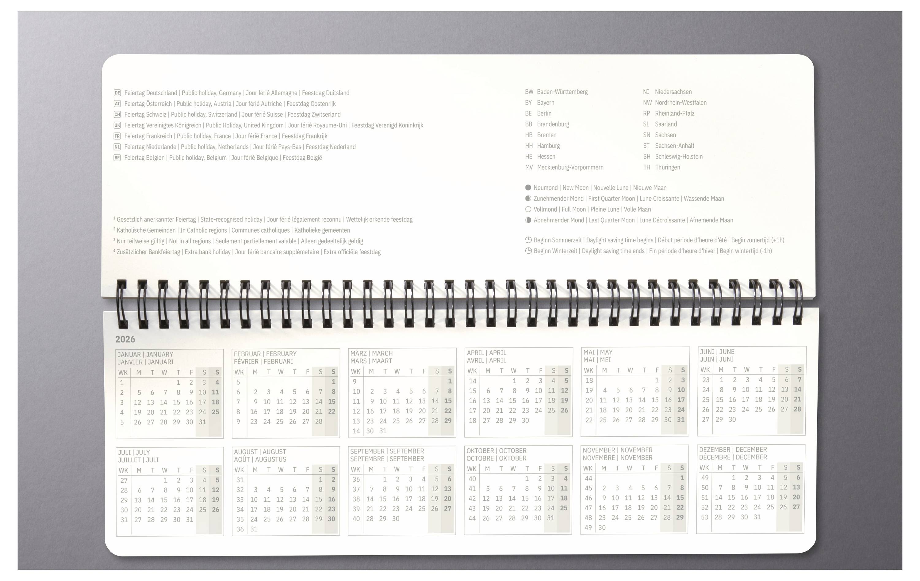 Sigel C2780 Tischkalender Conceptum 2027 Hardcover large Schwarz 132 Seiten 1 St.-2