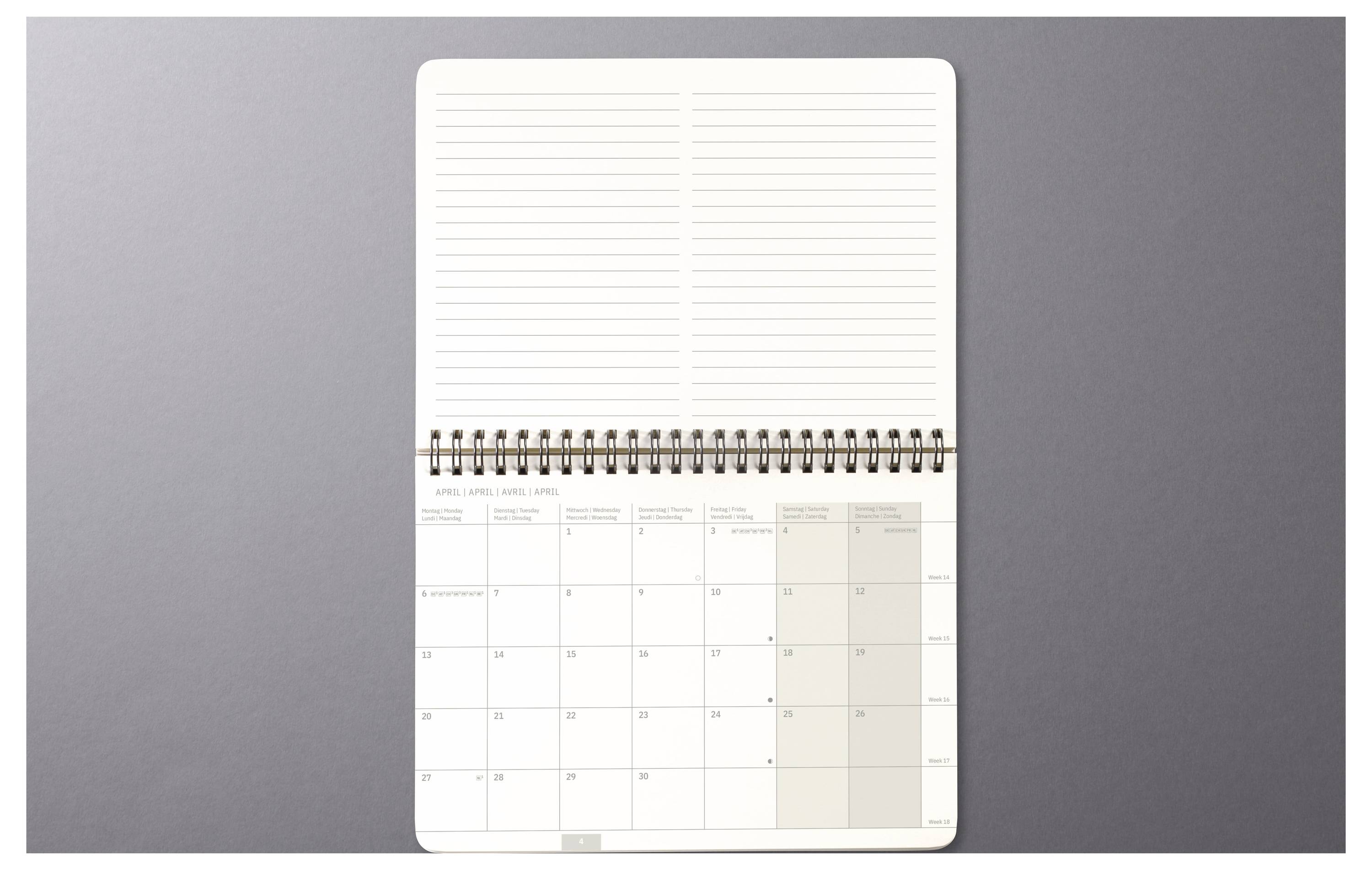 Sigel C2781 Tischkalender Conceptum 2027 Hardcover DIN A5 quer Schwarz 144 Seiten 1 St.-1