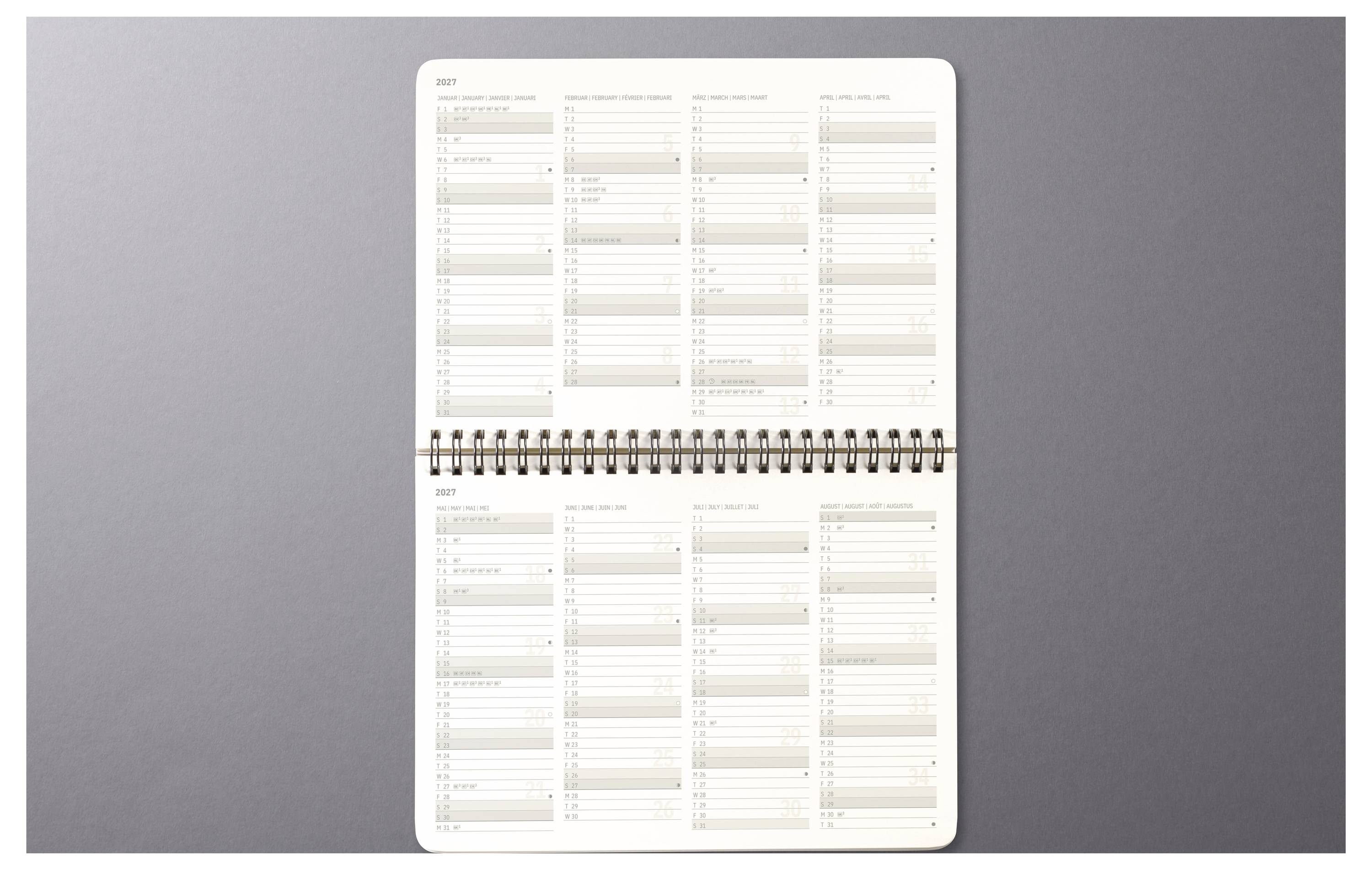 Sigel C2781 Tischkalender Conceptum 2027 Hardcover DIN A5 quer Schwarz 144 Seiten 1 St.-4