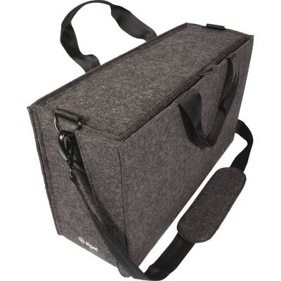 Grauer isolierter rechteckiger Reisetasche mit Griffen, Schultergurt und Reißverschluss, auf weißem Hintergrund dargestellt.