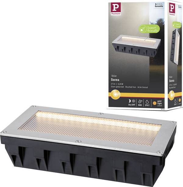Paulmann 95745  Solar-LED-Boden-Einbauleuchte    0.26 W  Eisen (gebürstet)