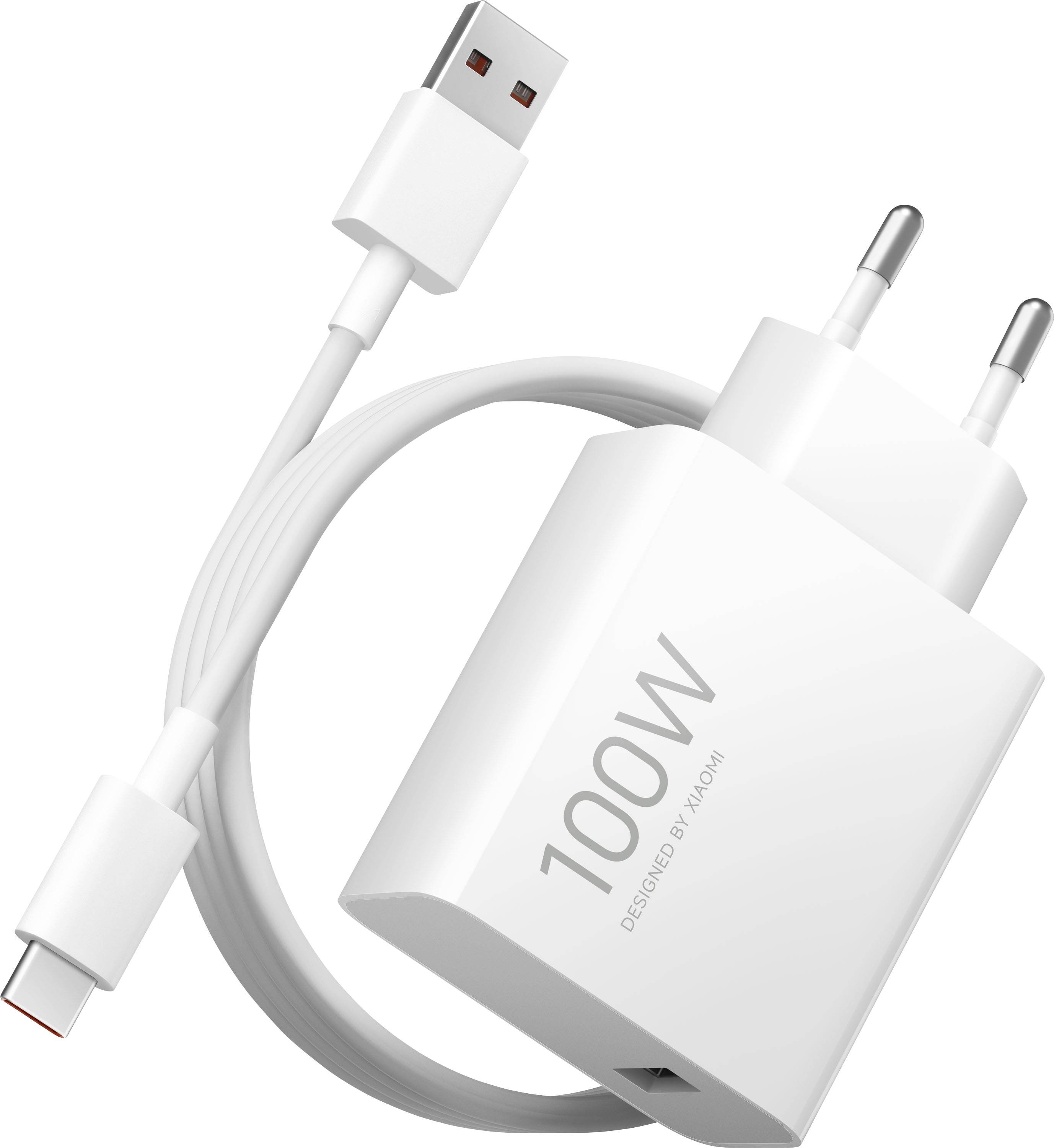 Weiß 1000W USB-C Wandladegerät mit Spiralkabel und europäischem Stecker, dargestellt vor neutralem Hintergrund.