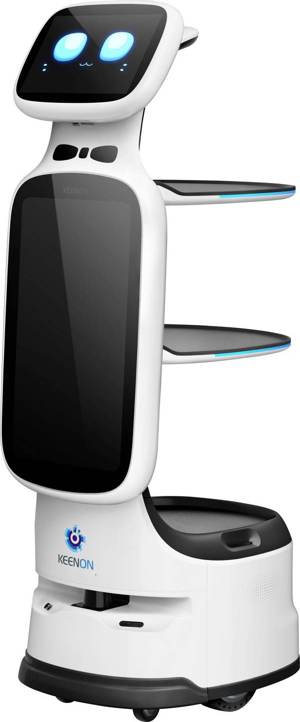 KEENON DINERBOT T11 Gastronomie Service Weiß, Schwarz App gesteuert, Sprachgesteuert, inkl. Ladegerät