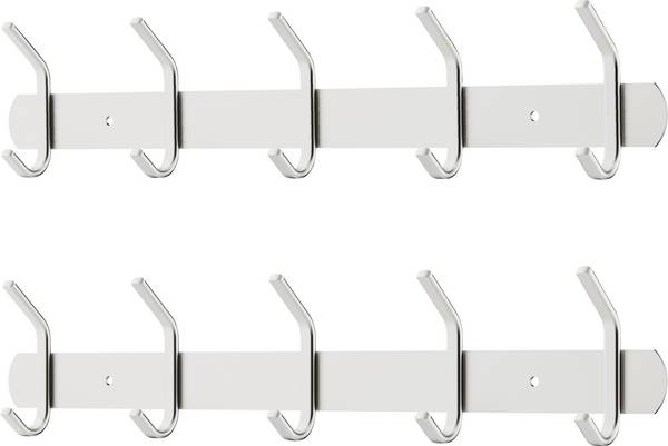 TOOLCRAFT TO-11386266 TOOLCRAFT Edelstahl Wandhalter 5-fach (L x B x H) 370 x 35 x 28 mm 2 St.