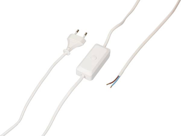 Max Hauri 178247 Strom TDLF-Netzkabel H03VVH2-F2x0.75   2 m mit LED