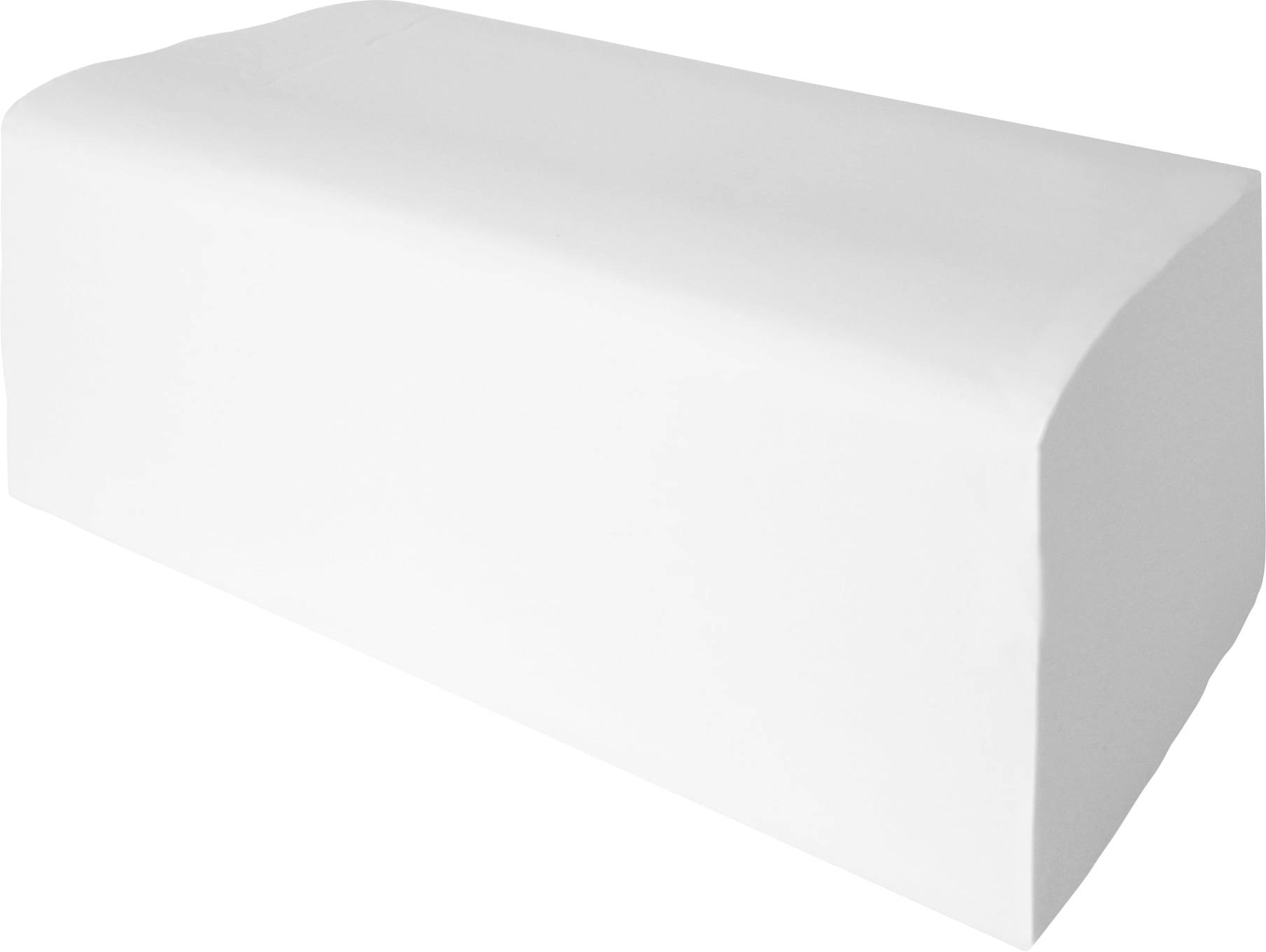 Weißer rechteckiger 3D-Block oder Kasten auf einfachem Hintergrund, in Perspektive dargestellt.