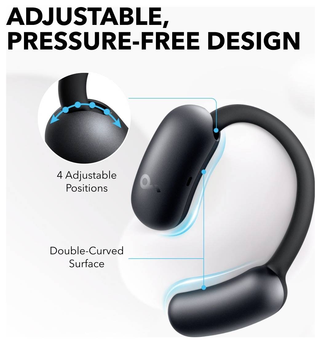 Anker Soundcore AeroFit 2 On Ear Kopfhörer Bluetooth® Stereo Schwarz Ladecase-2