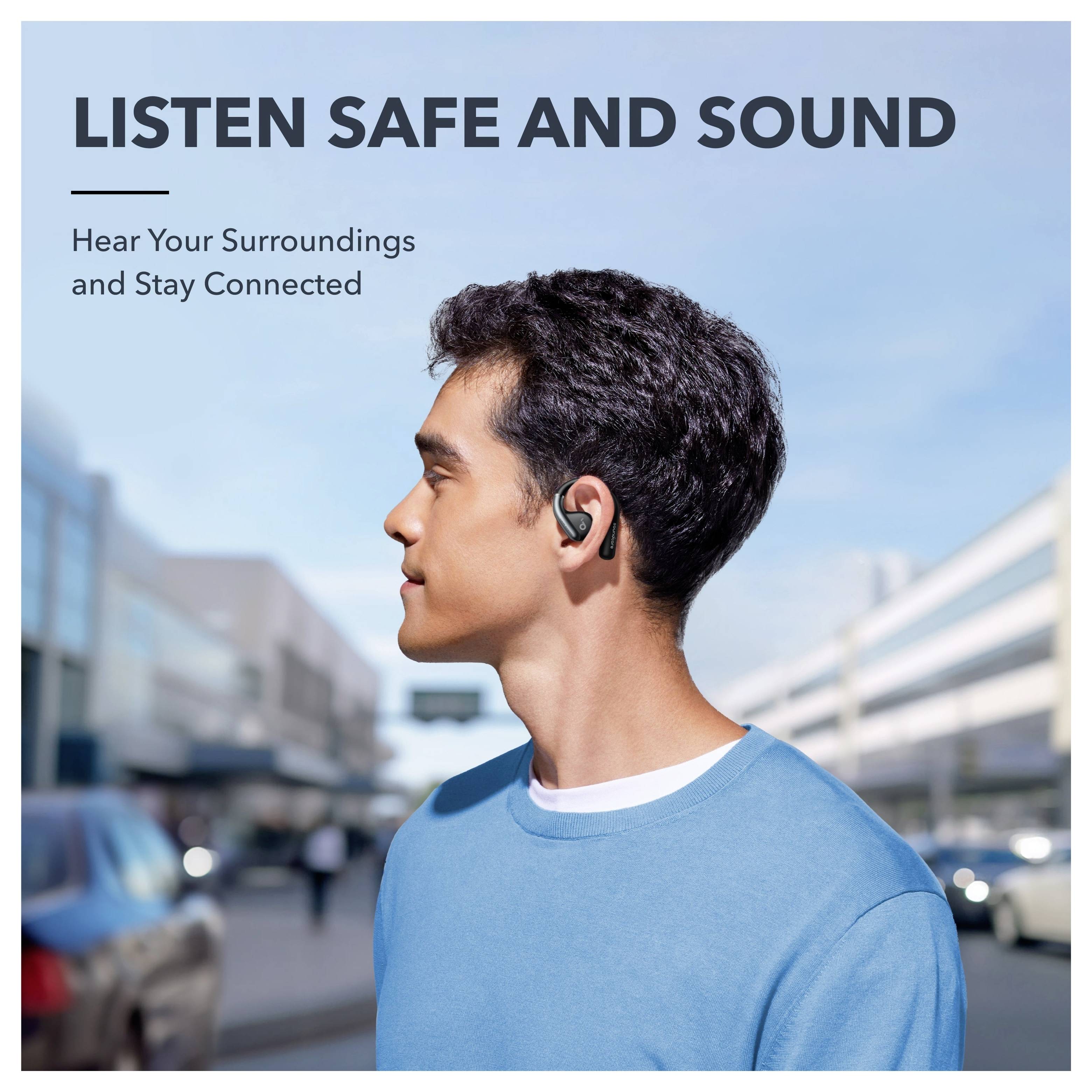 Anker Soundcore AeroFit On Ear Kopfhörer Bluetooth® Stereo Schwarz Ladecase-2