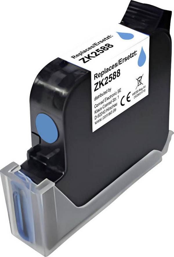 Renkforce Druckerpatrone RF-7593188 Kompatibel Solvent ink cartridge ZK2588 Blau