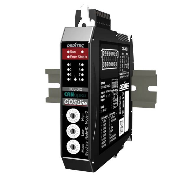 Deditec UC-CANOPEN-DIO8 UC-CANOPEN-DIO8 I/O Modul CANopen Anzahl Eingänge: 8 x Anzahl Ausgänge: 8 x Anzahl I/O: 8 7 V/DC, 24 V/DC 1 St.