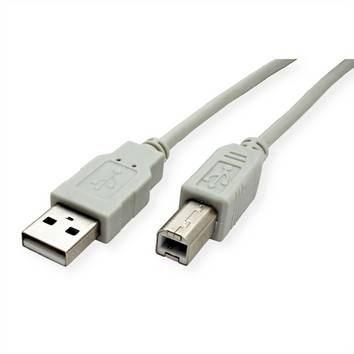 STANDARD USB 2.0 Kabel, Typ A-B, beige,