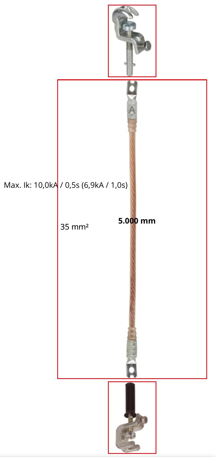 DEHN V3CM9FR V3CM9FR Erdungs- und Kurzschließseil 1 St.