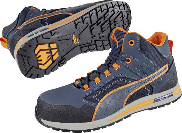 PUMA CROSSTWIST MID S3S FO HRO SR 633140329000036 Sicherheitsschuh S3S Schuhgröße (EU): 36 Blau, Orange 1 Paar