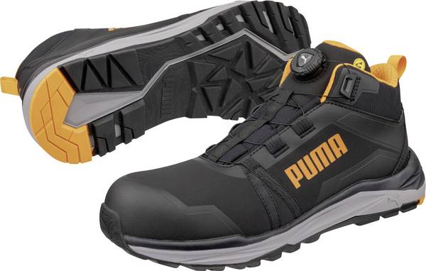 PUMA KANYON BLK/ORANGE DISC MID S3S ESD FO HRO SR 635590294000045  Sicherheitsschuh S3S Schuhgröße (EU): 45 Schwarz/Orange 1 Paar