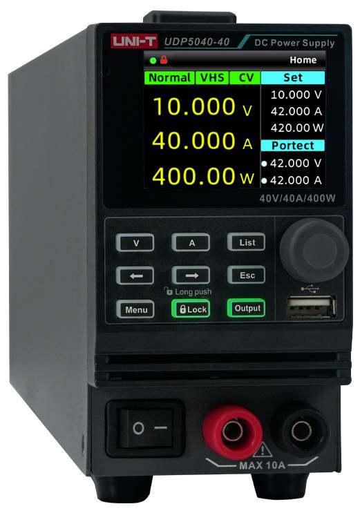 Uni-T UDP5040-40 Labornetzgerät, einstellbar 0 - 40 V/DC 0 mA - 40 A 400 W USB-Host, USB-Device, LAN, Analog Auto-Range,-1